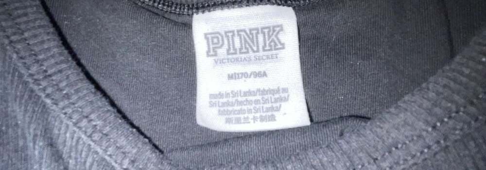 PINK Victoria's Secret Black Ribbed Crop Tank Top built in bra - Picture 4 of 4